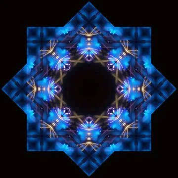 Abstract pattern, multi-colored kaleidoscope from photos light and smoke Stock Photos