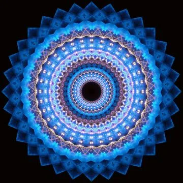 Abstract pattern, multi-colored kaleidoscope from photos light and smoke Foto stock