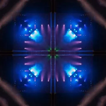 Abstract pattern, multi-colored kaleidoscope from photos light and smoke Stock Photos