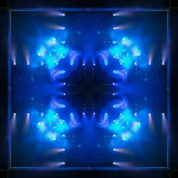 Abstract pattern, multi-colored kaleidoscope from photos lighting and spotlights Stock Photos