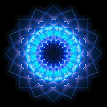 Abstract pattern, multi-colored kaleidoscope from photos light and smoke Foto stock