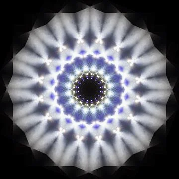 Abstract pattern, multi-colored kaleidoscope, lighting and spotlights Stock Photos