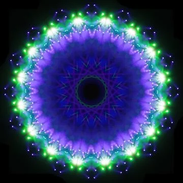 Abstract pattern, multi-colored kaleidoscope from photos lighting and spotlights Stock Photos