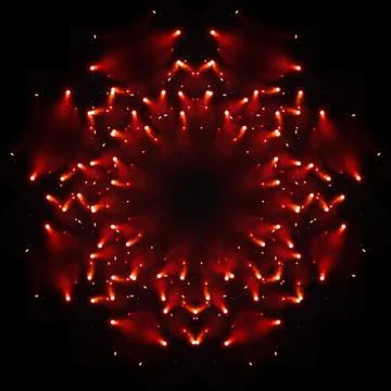 Abstract pattern, multi-colored kaleidoscope from photos lighting and spotlights Stock Photos