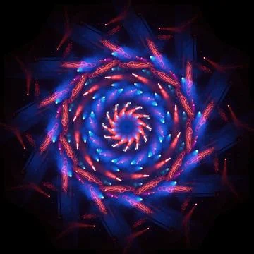 Abstract pattern, multi-colored kaleidoscope from photos lighting and spotlights Stock Photos