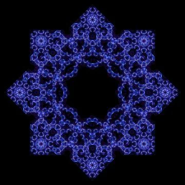 Abstract pattern, multi-colored kaleidoscope from photos light and smoke Stock Photos
