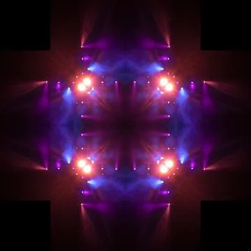 Abstract pattern, multi-colored kaleidoscope from photos lighting and spotlights Stock Photos