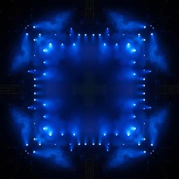 Abstract pattern, multi-colored kaleidoscope from photos light and smoke Foto stock