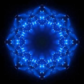 Abstract pattern, multi-colored kaleidoscope from photos light and smoke Stock Photos