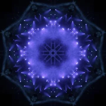 Abstract pattern, multi-colored kaleidoscope from photos lighting and spotlights Stock Photos