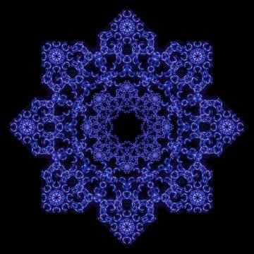 Abstract pattern, multi-colored kaleidoscope, lighting and spotlights Stock Photos