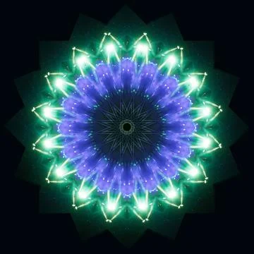 Abstract pattern, multi-colored kaleidoscope from photos lighting and spotlights Stock Photos