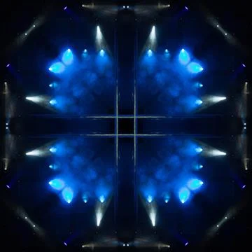 Abstract pattern, multi-colored kaleidoscope from photos lighting and spotlights Stock Photos