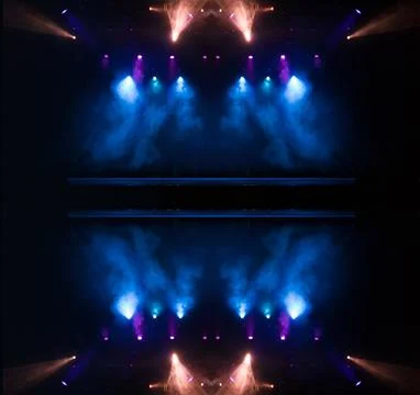 Abstract pattern, multi-colored kaleidoscope from photos lighting and spotlights Stock Photos