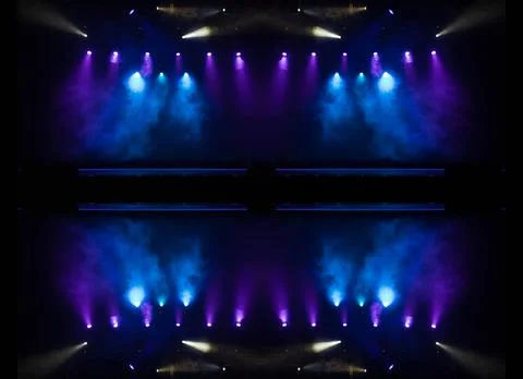 Abstract pattern, multi-colored kaleidoscope from photos lighting and spotlights Stock Photos