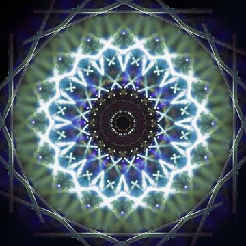 Abstract pattern, multi-colored kaleidoscope from photos lighting and spotlights Stock Photos