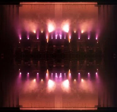 Abstract pattern, multi-colored kaleidoscope, lighting and spotlights Stock Photos