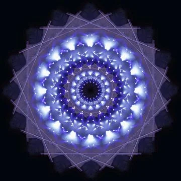 Abstract pattern, multi-colored kaleidoscope from photos light and smoke Stock Photos