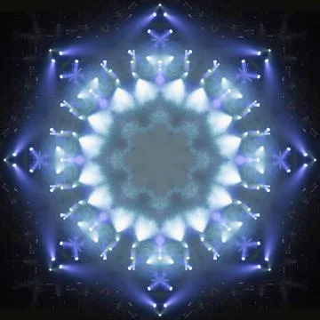 Abstract pattern, multi-colored kaleidoscope from photos lighting and spotlights Stock Photos