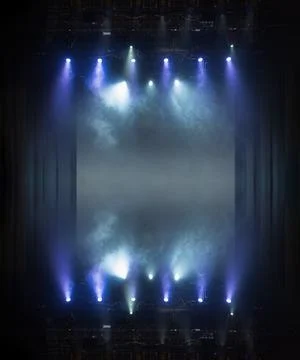 Abstract pattern, multi-colored kaleidoscope, lighting and spotlights Stock Photos