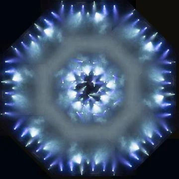 Abstract pattern, multi-colored kaleidoscope, lighting and spotlights Photos