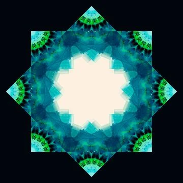 Abstract pattern, multi-colored kaleidoscope, lighting and spotlights Stock Photos