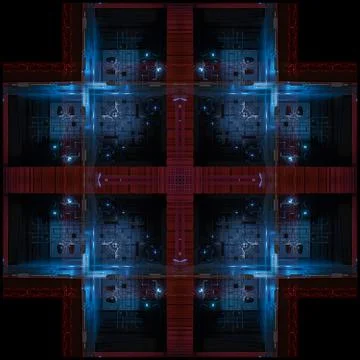 Abstract pattern, multi-colored kaleidoscope from photos light and smoke Stock Photos
