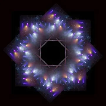 Abstract pattern, multi-colored kaleidoscope from photos lighting and spotlights Stock Photos