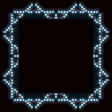 Abstract pattern, multi-colored kaleidoscope, lighting and spotlights Stock Photos