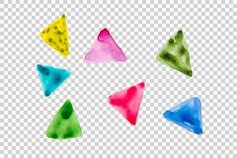 Abstract pattern with multi-colored triangles on a white background Stock Illustration