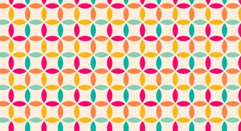 Abstract pattern of multicolored shapes Stock Illustration