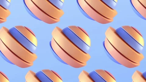 Abstract pattern of multicolored spheres with moving layers. 3d rendering 4K Stock Footage 287184794