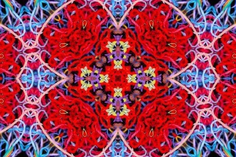 Abstract pattern of multicolored threads with 3D effect Stock Illustration