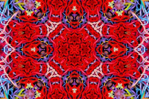 Abstract pattern of multicolored threads with 3D effect Illustrazione stock