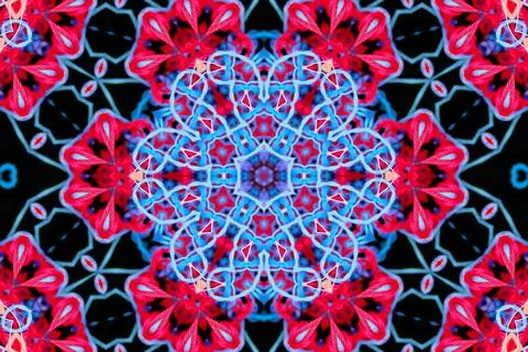 Abstract pattern of multicolored threads on a black background Illustrazione stock