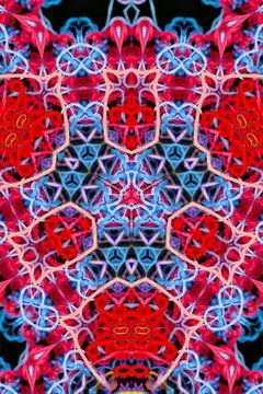 Abstract pattern of multicolored threads on a black background Stockillustratie
