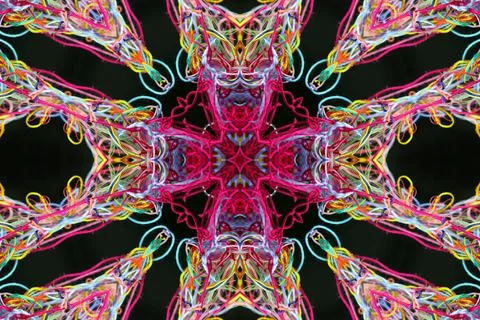 Abstract pattern of multicolored threads Stock Illustration