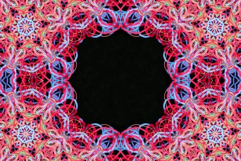 Abstract pattern of multicolored threads with spase for text Stock Illustration