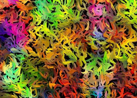 Abstract Pattern from Multicolored watercolor painted Background Stock-Illustration