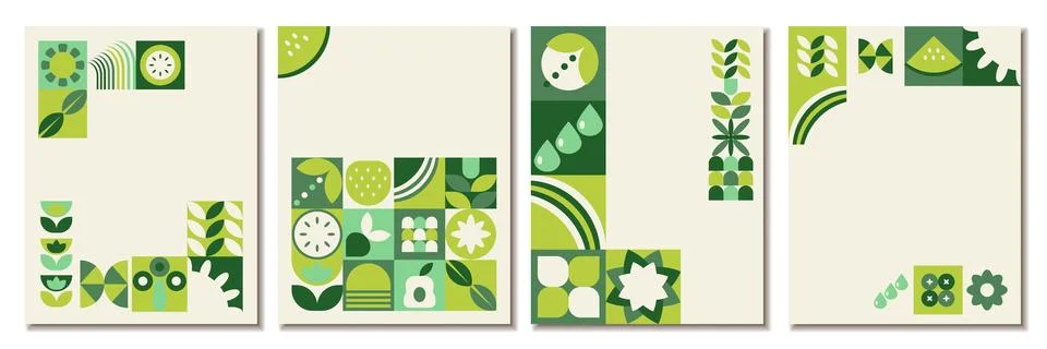 Abstract Pattern Nature Geometric Poster template Stock Illustration
