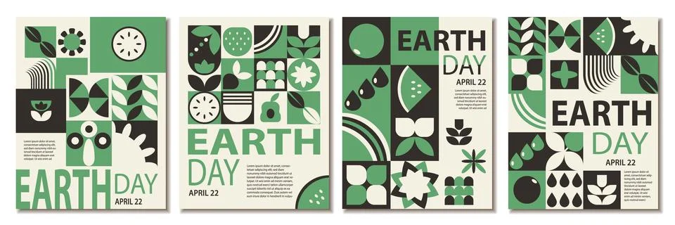 Abstract Pattern Nature Geometric Posters Stock Illustration