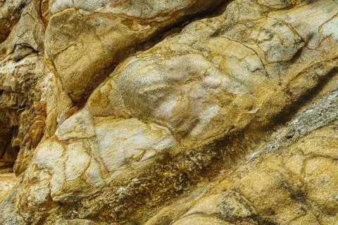 Abstract pattern on an old rock with traces of water Stock Photos