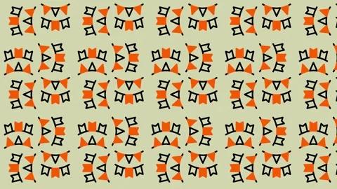 Abstract Pattern of Orange and Black Bunting Flags on a Light Background. Stock Footage 325387703