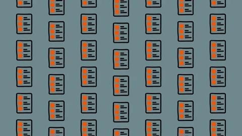 Abstract Pattern of Orange and Blue Rectangles on Gray Background. Stock Footage 325387829