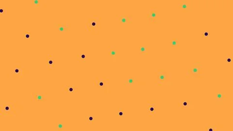 Abstract pattern with orange background and colorful dots Stock Illustration