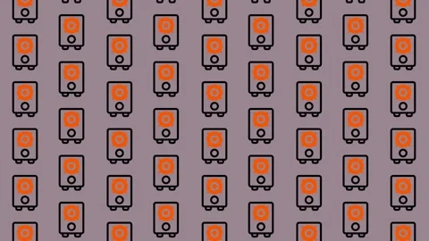Abstract Pattern of Orange Rectangles on a Gray Background. Stock Footage 325387916