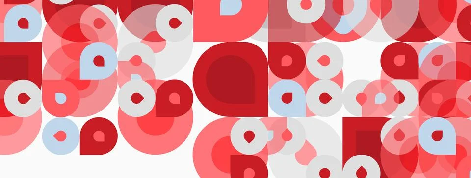 Abstract pattern. Overlapping circles, squares create vibrant, textured 스톡 일러스트