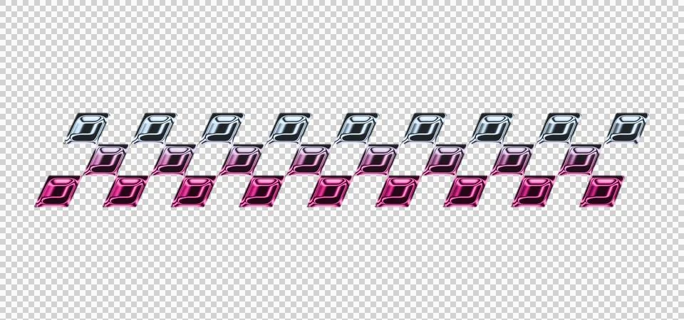 Abstract pattern with overlapping geometric shapes in purple and green on white 스톡 일러스트