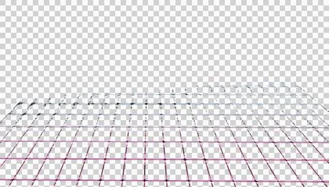 Abstract pattern with overlapping pink and white wavy stripes and geometric Illustrazione stock