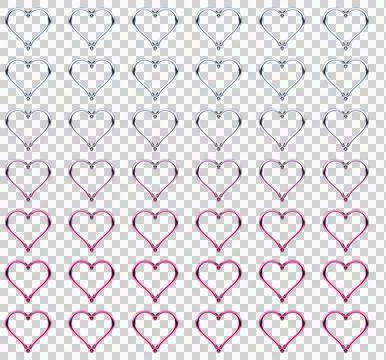 Abstract pattern with overlapping pink and white curved ribbons on dark red Stock Illustration